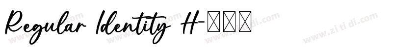 Regular Identity H字体转换